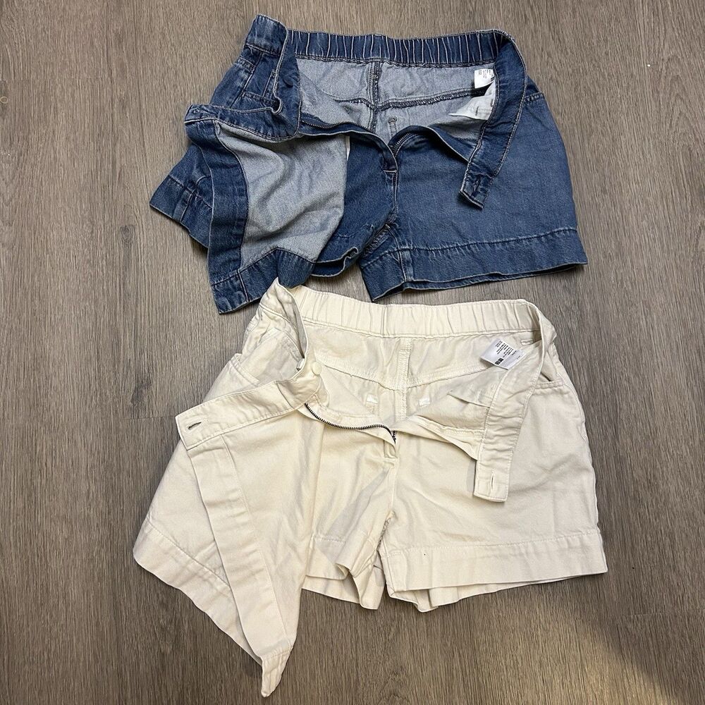 Uniqlo Denim Stretch Jean Skort Blue & White Women’s Size Medium 28/29 Lot Of 2 - Picture 3 of 13